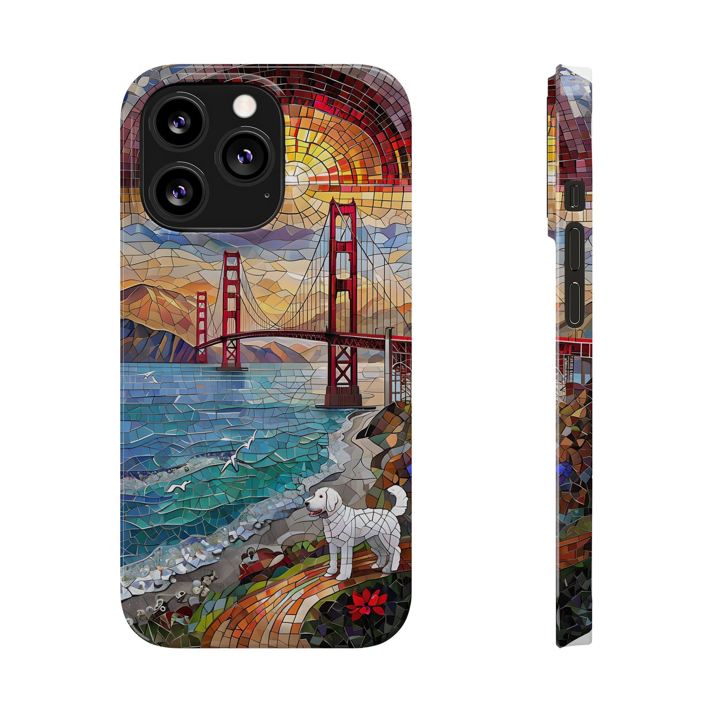 Mountain Landscape Slim Mobile Phone Cases, Phone Accessories, Doodle Dog Cell Phone Case