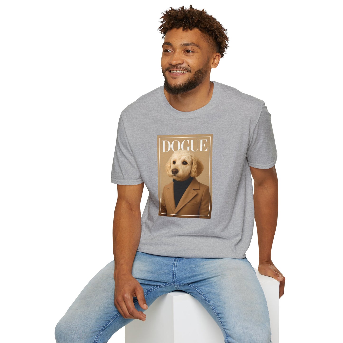 Dogue Magazine Cover. Themed Unisex T-Shirt - Fun Pet Lover Gift, Dog Mom Apparel