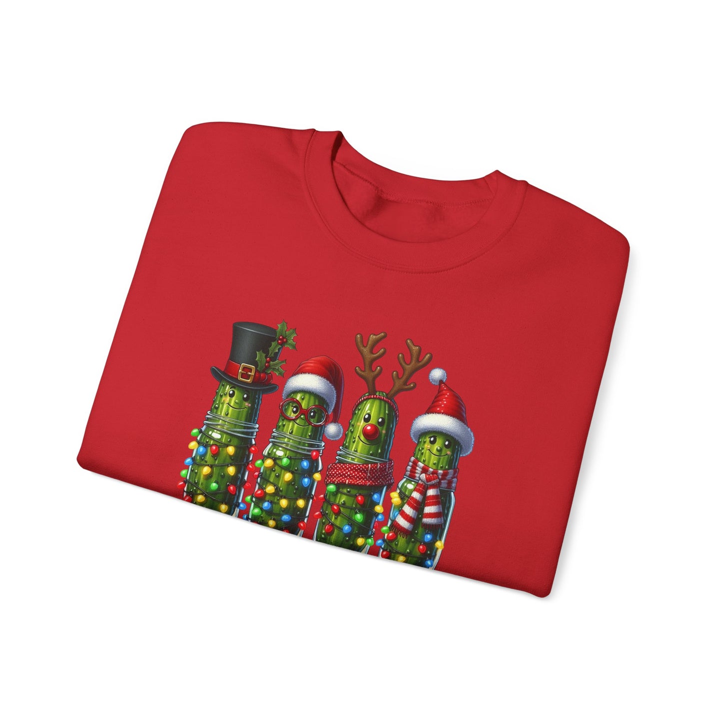 Pickle-Themed Sweatshirt: Merry Picklemas Crewneck for Holiday Cheer, Funny Gift for Pickle Lovers, Christmas Apparel