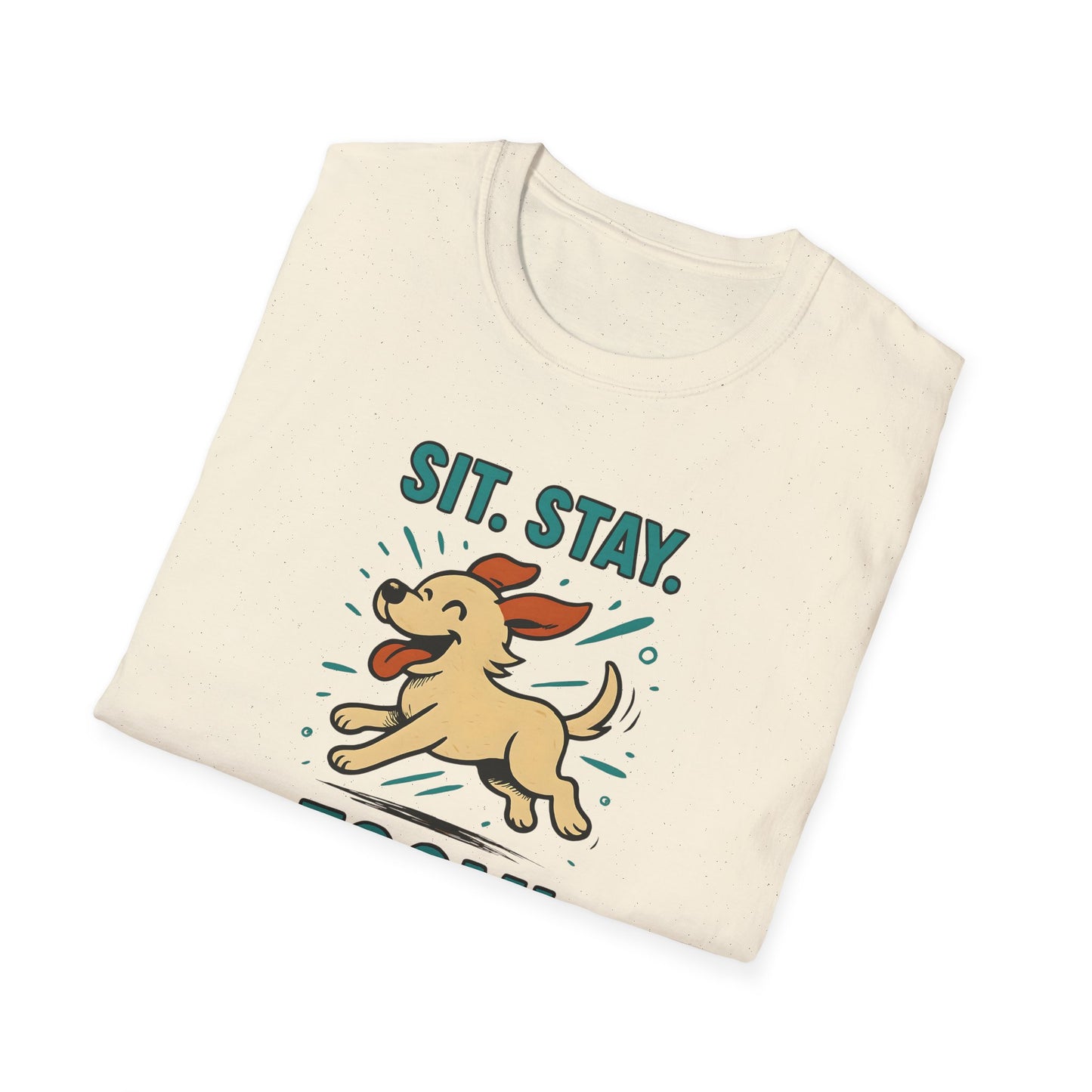 Sit. Stay. Zoom. Playful Doodle Dog Lover T-Shirt, Pet Gift, Funny Tee for Dog Owners, Gift for Moms