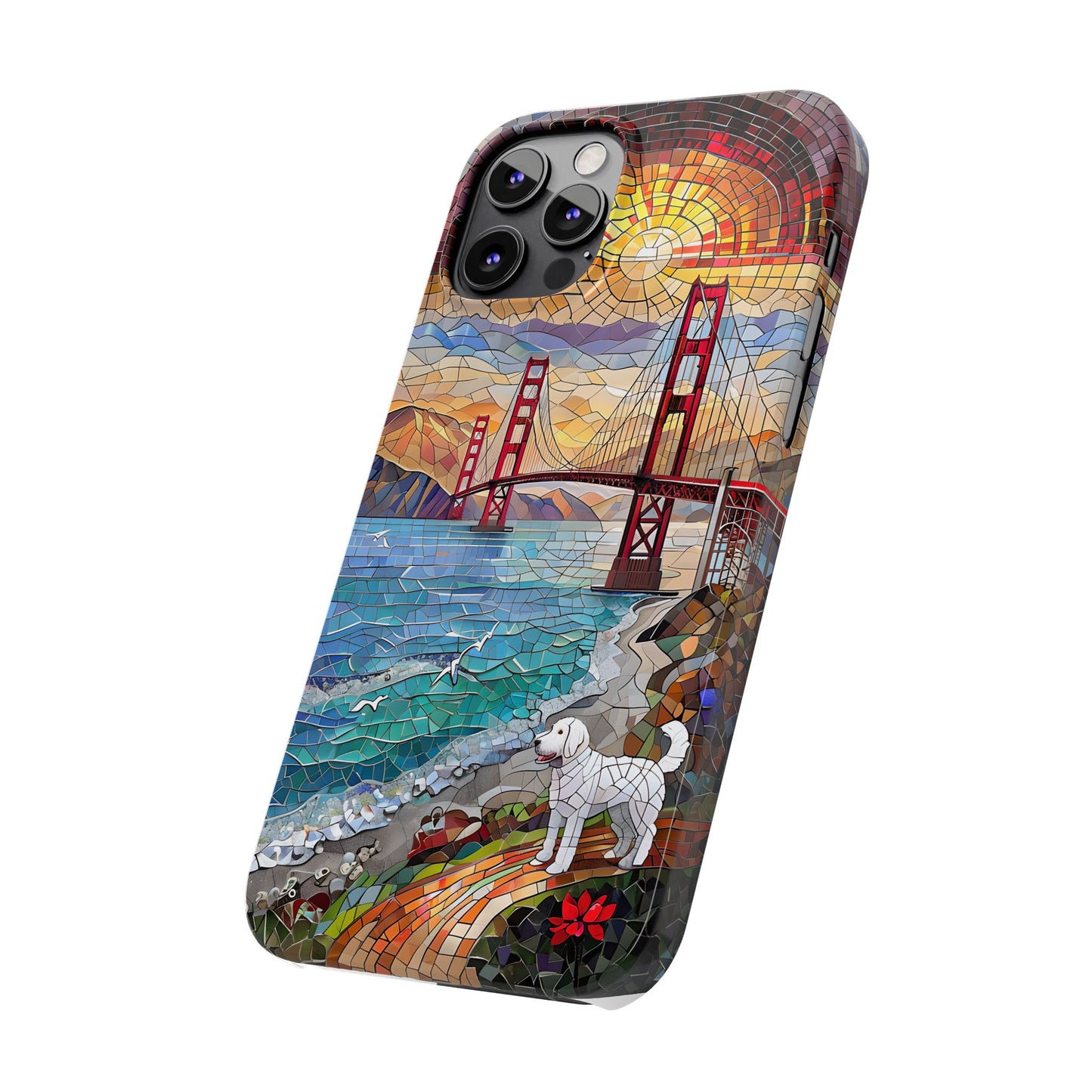 Mountain Landscape Slim Mobile Phone Cases, Phone Accessories, Doodle Dog Cell Phone Case