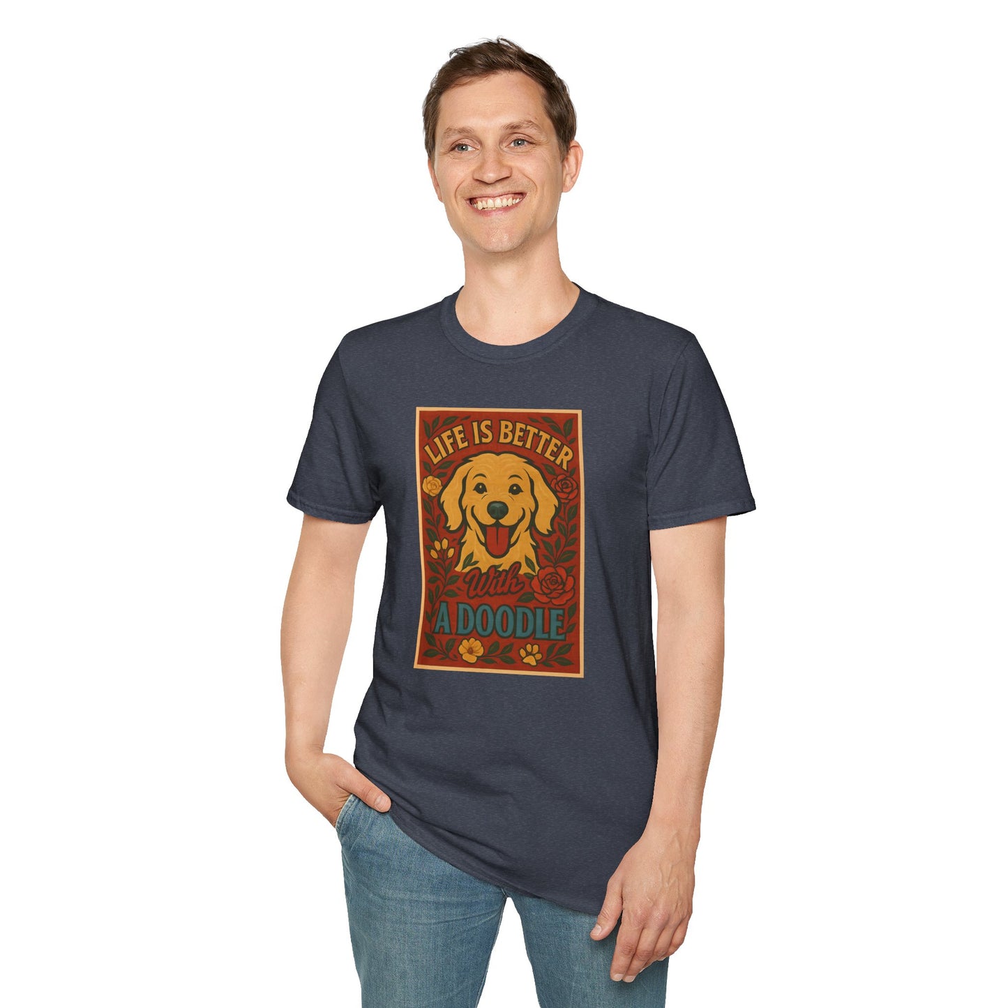 Doodle Pet T-Shirt - Life is Better with a Doodle Design, Cute Pet Shirts and Apparel, Gifts for Mom
