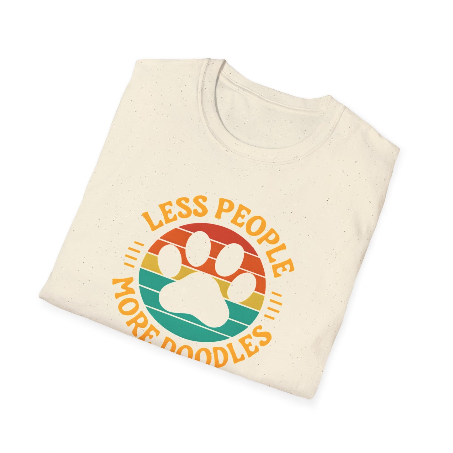 Less People More Doodles. Unisex T-Shirt, Casual Gift, Pet Lover Apparel, Art Lover T-Shirt, Fun Everyday Wear, Quirky Tee