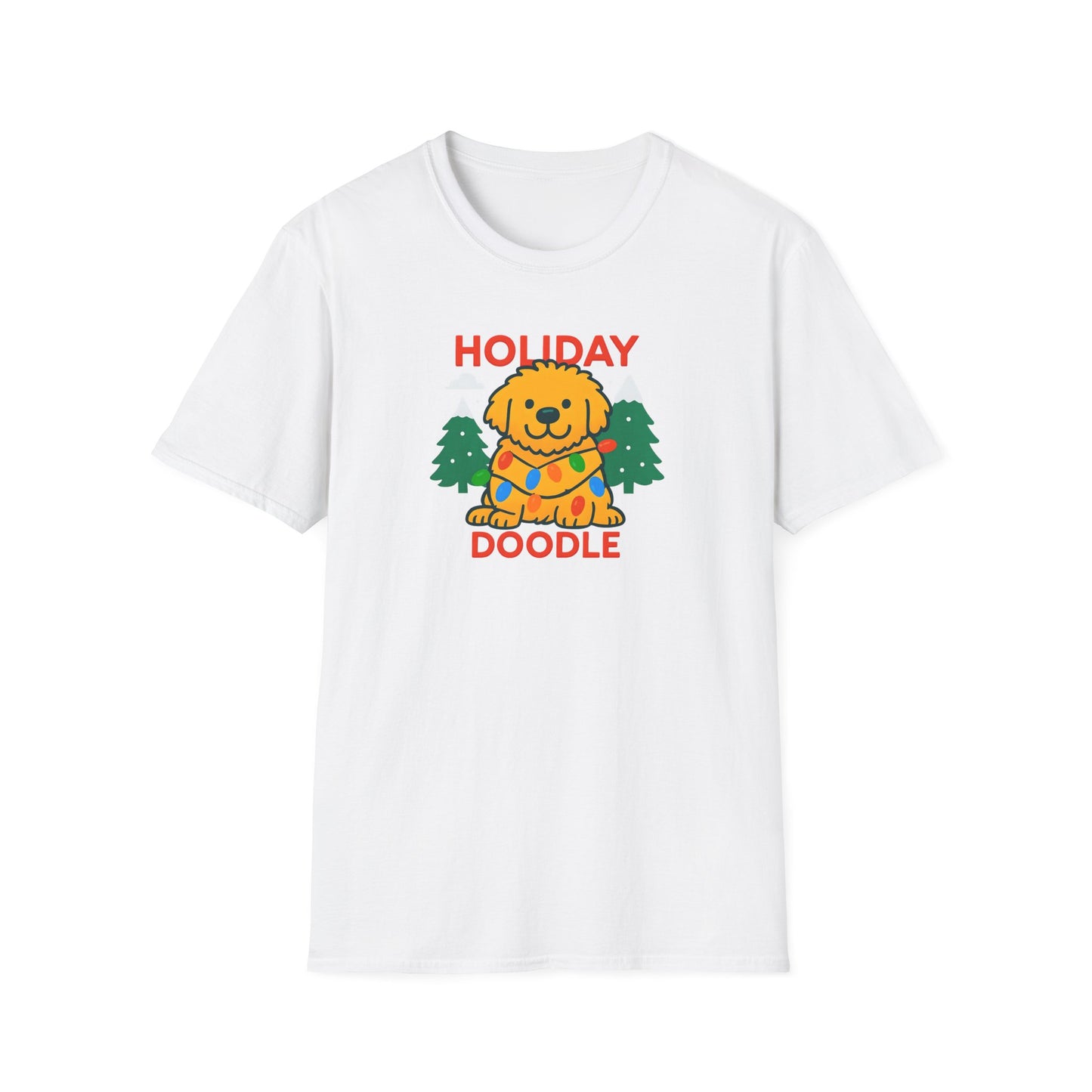 Holiday Doodle. Festive Dog Lover T-Shirt, Cute Pet Shirt, Holiday Gift, Unisex Graphic Tee, Christmas Apparel, Winter Fashion