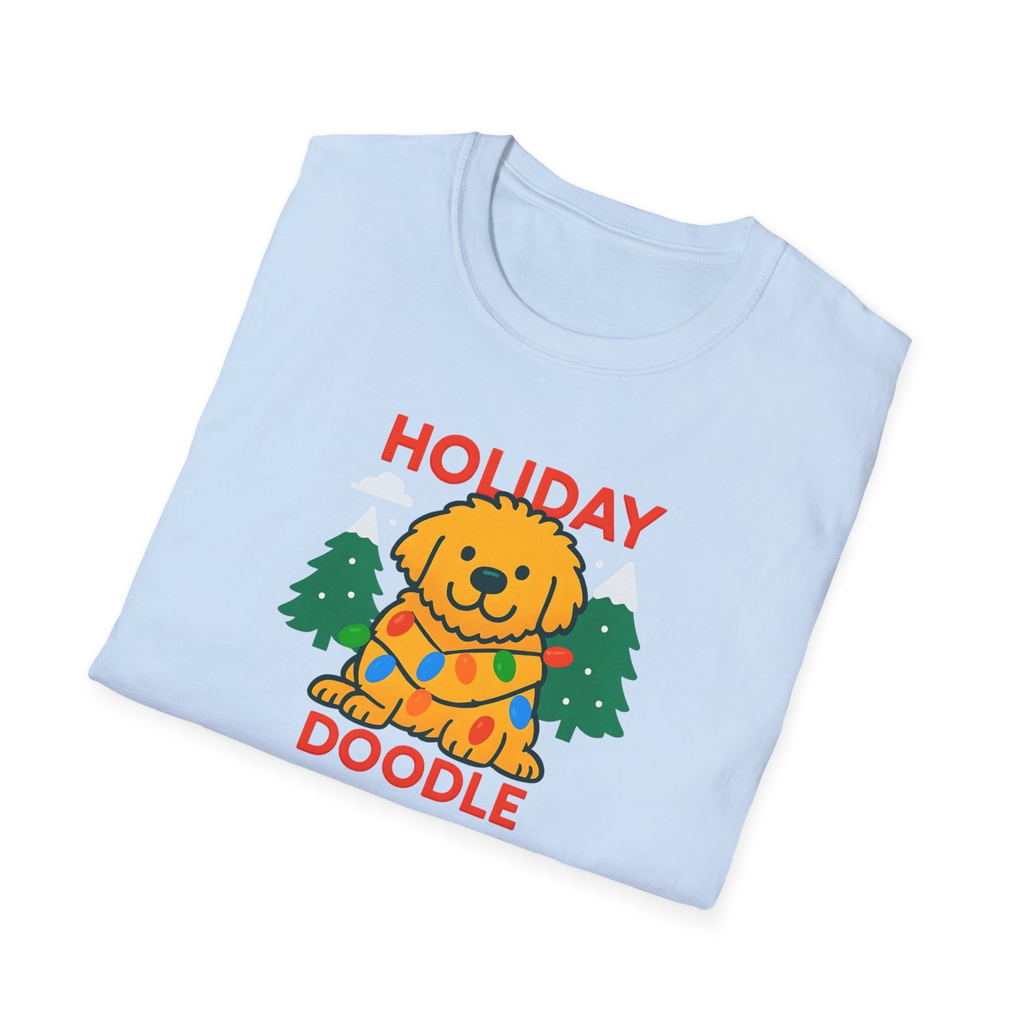 Holiday Doodle. Festive Dog Lover T-Shirt, Cute Pet Shirt, Holiday Gift, Unisex Graphic Tee, Christmas Apparel, Winter Fashion