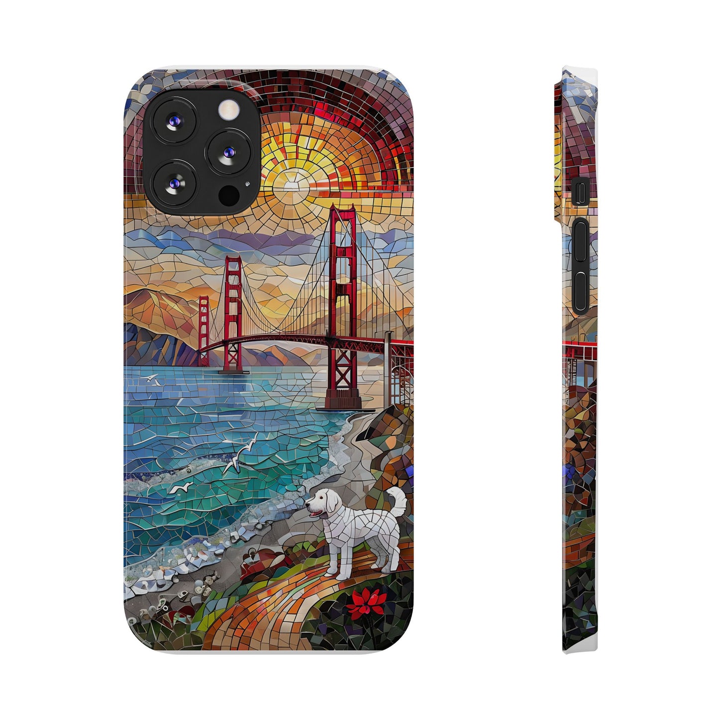 Mountain Landscape Slim Mobile Phone Cases, Phone Accessories, Doodle Dog Cell Phone Case