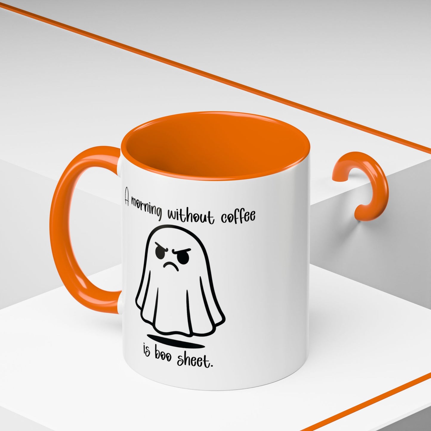 Funny Ghost Coffee Mug - A Morning Without Coffee is Boo Sheet, Funny Halloween Gift