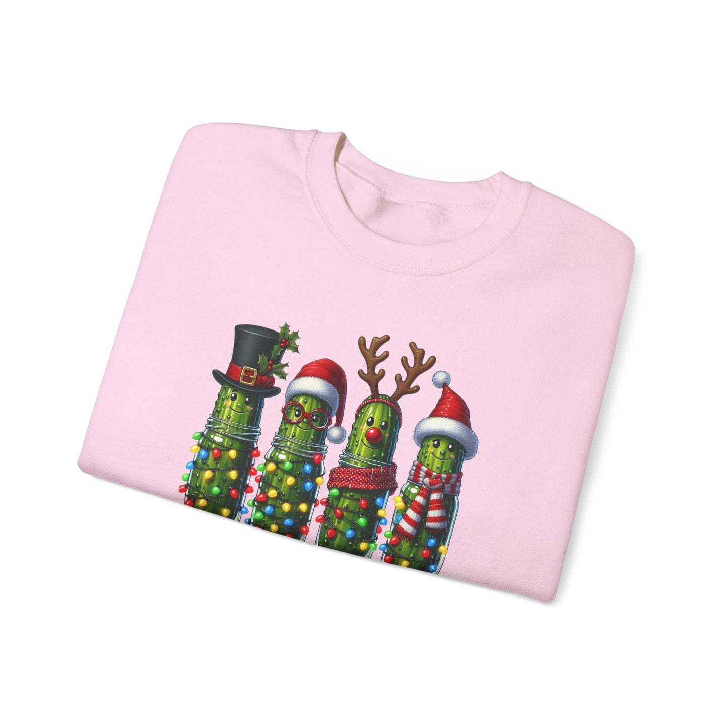 Pickle-Themed Sweatshirt: Merry Picklemas Crewneck for Holiday Cheer, Funny Gift for Pickle Lovers, Christmas Apparel