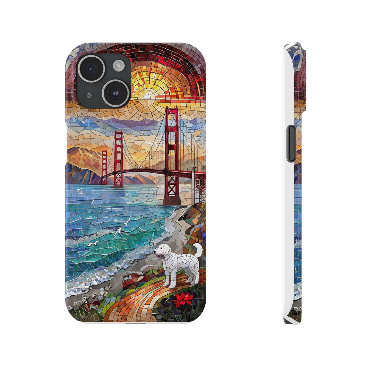 Mountain Landscape Slim Mobile Phone Cases, Phone Accessories, Doodle Dog Cell Phone Case