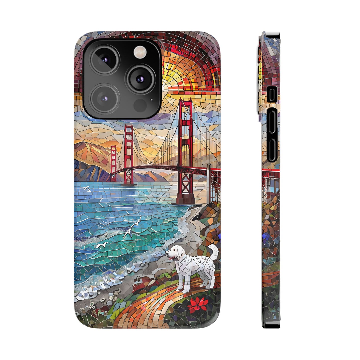 Mountain Landscape Slim Mobile Phone Cases, Phone Accessories, Doodle Dog Cell Phone Case