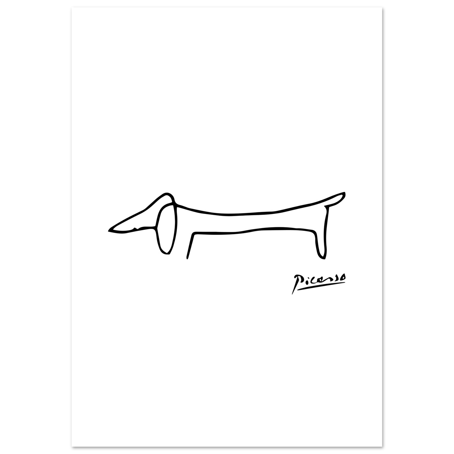 Pablo Picasso Dachshund Dog (Lump) Artwork Poster