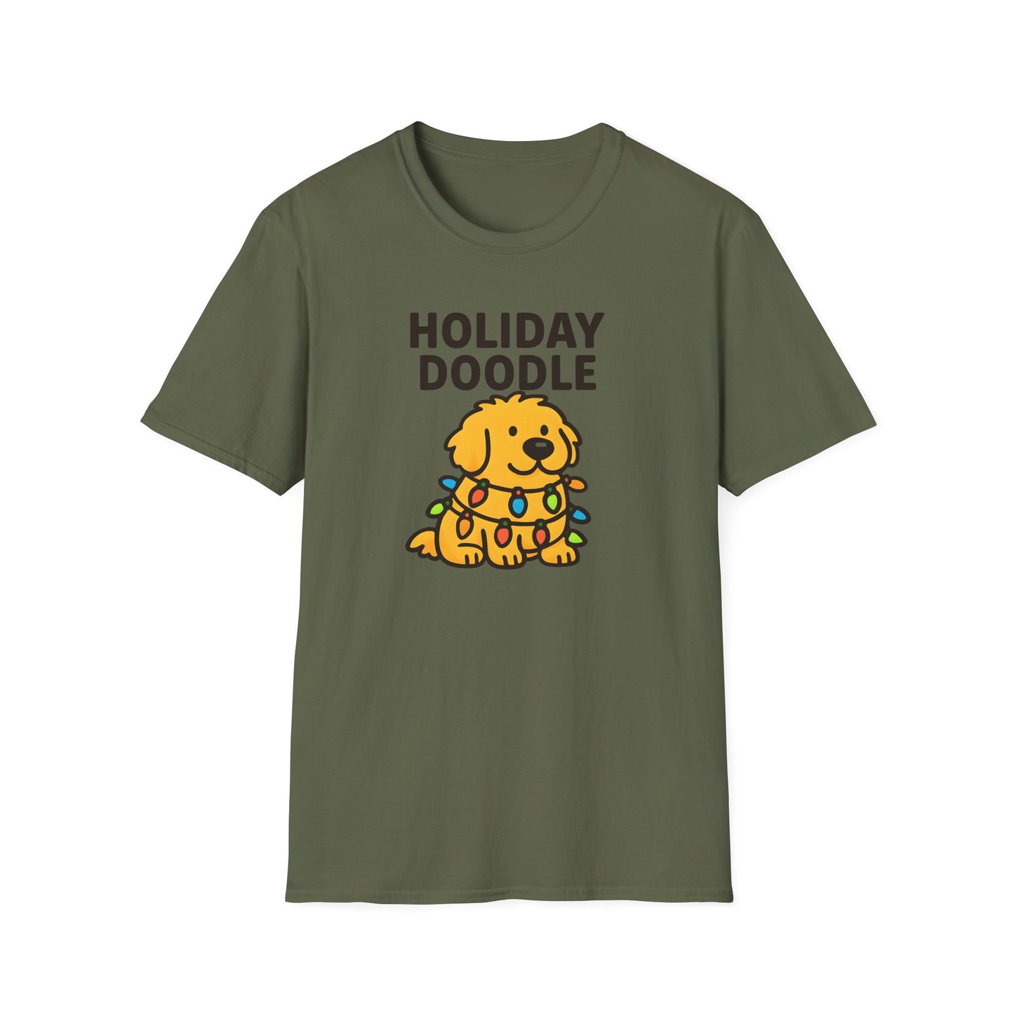Holiday Doodle, Funny Christmas T-Shirt, Cute Dog Tee, Unisex Christmas Apparel, Pet Lover Gift, Fun Holiday Style