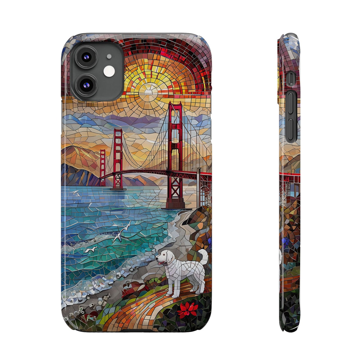 Mountain Landscape Slim Mobile Phone Cases, Phone Accessories, Doodle Dog Cell Phone Case