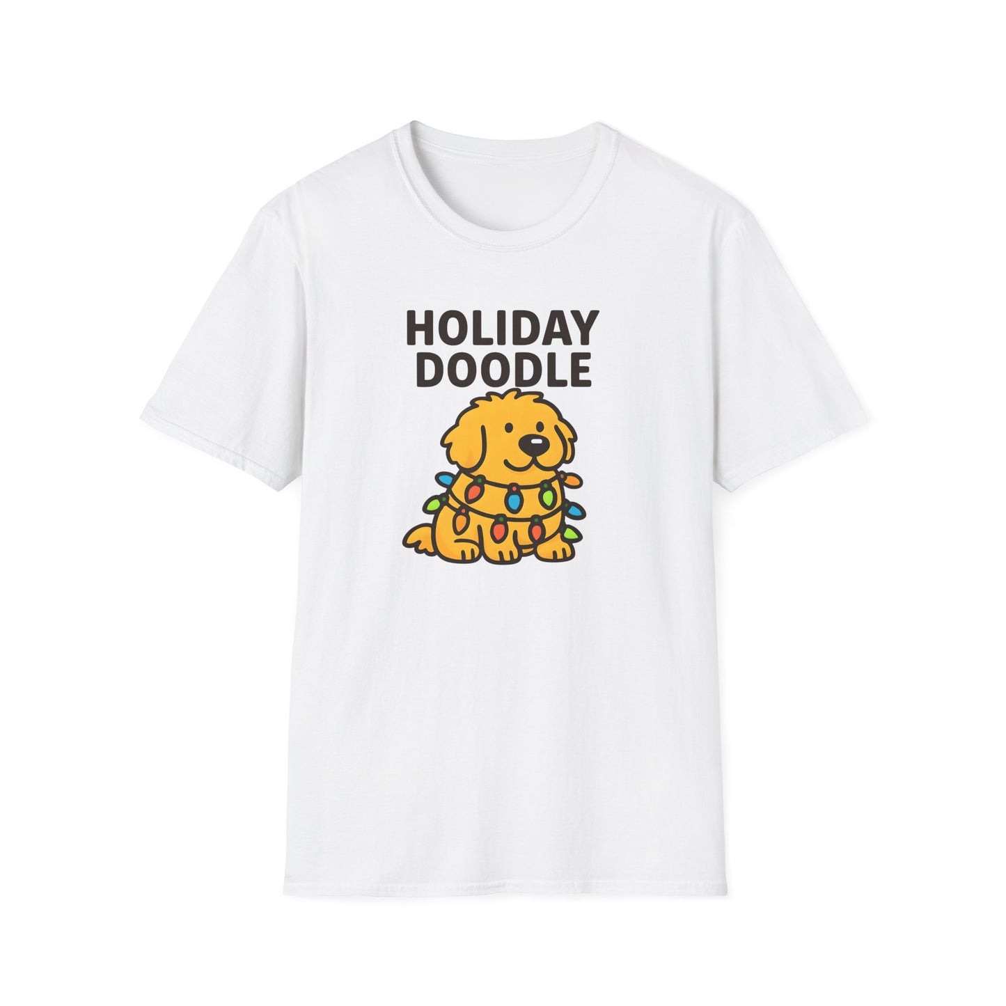 Holiday Doodle, Funny Christmas T-Shirt, Cute Dog Tee, Unisex Christmas Apparel, Pet Lover Gift, Fun Holiday Style