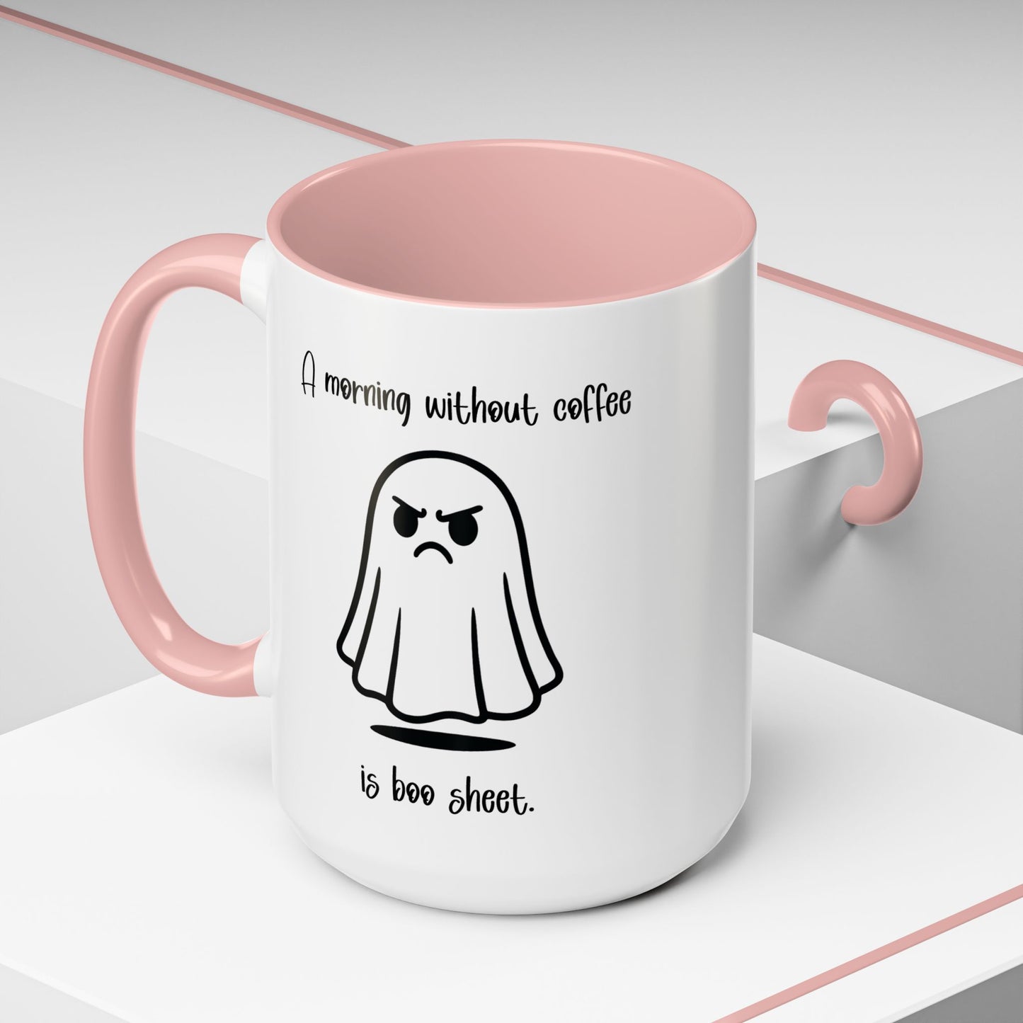 Funny Ghost Coffee Mug - A Morning Without Coffee is Boo Sheet, Funny Halloween Gift