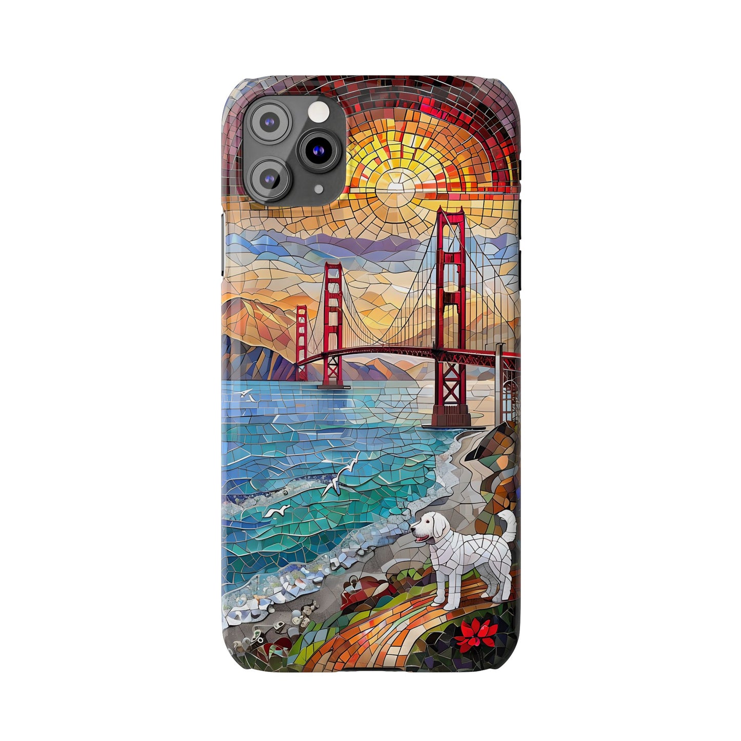 Mountain Landscape Slim Mobile Phone Cases, Phone Accessories, Doodle Dog Cell Phone Case