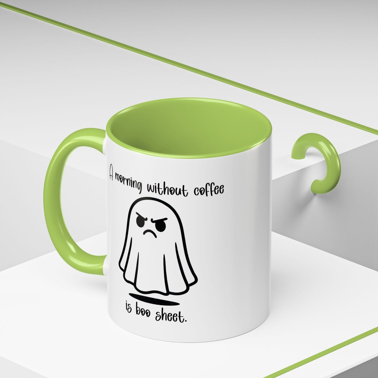 Funny Ghost Coffee Mug - A Morning Without Coffee is Boo Sheet, Funny Halloween Gift