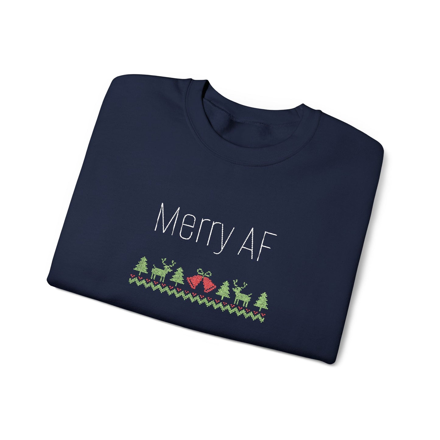 Merry AF Ugly Sweater, Holiday Apparel, Funny Christmas Gift, Unisex Sweatshirt