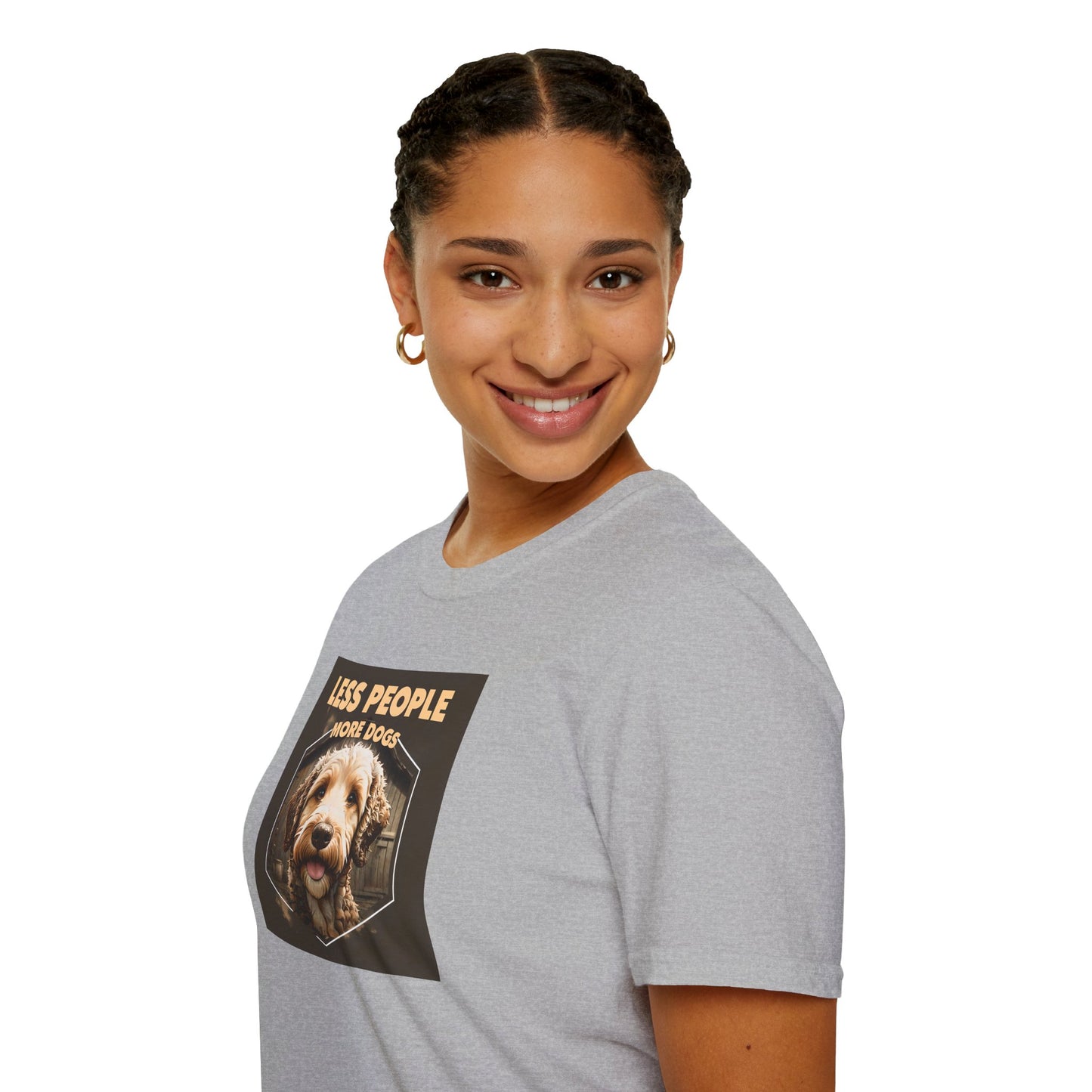 Unisex Dog Lover T-Shirt, Less People More Dogs, Pet Owner Gift, Casual Wear, Birthday Gift, Animal Lover Tee