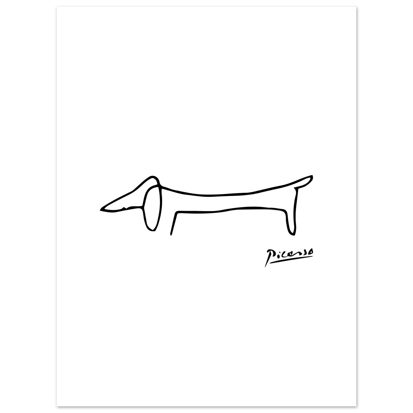 Pablo Picasso Dachshund Dog (Lump) Artwork Poster
