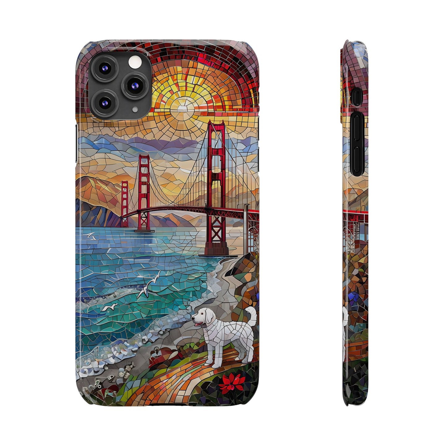 Mountain Landscape Slim Mobile Phone Cases, Phone Accessories, Doodle Dog Cell Phone Case