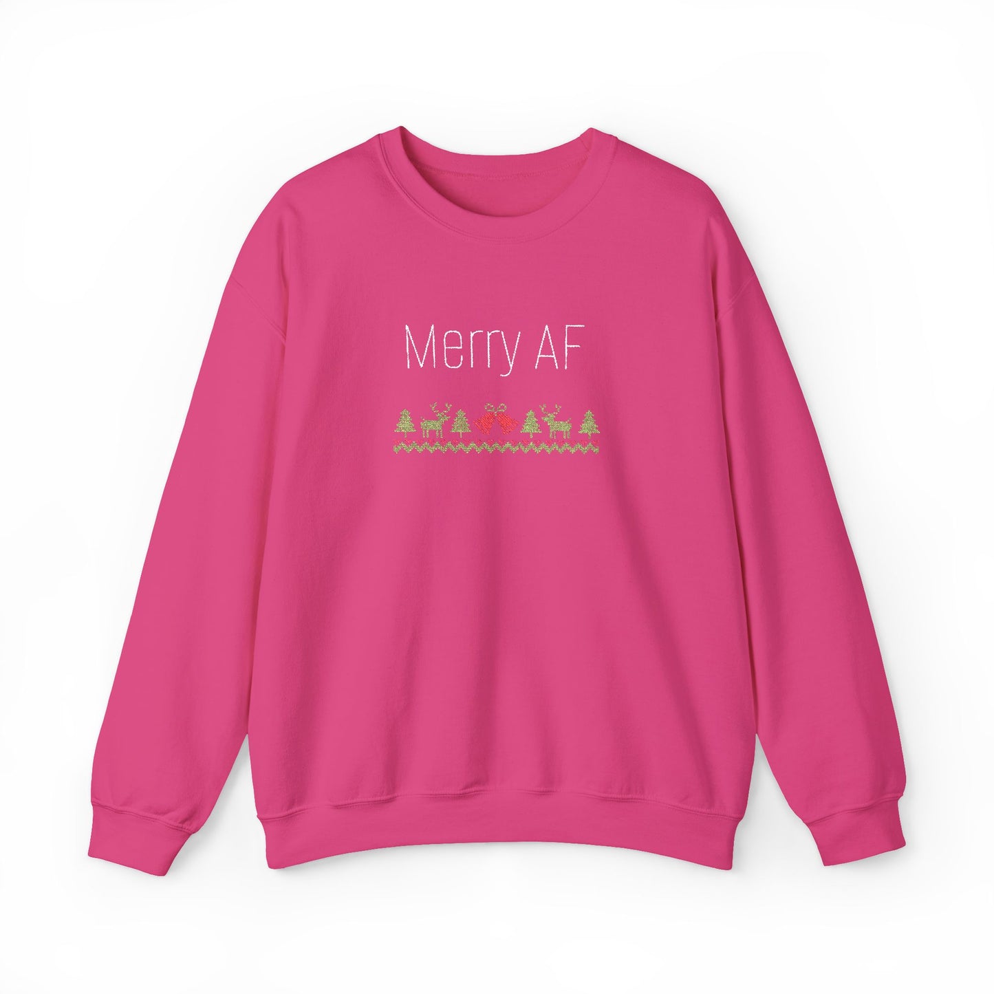 Merry AF Ugly Sweater, Holiday Apparel, Funny Christmas Gift, Unisex Sweatshirt