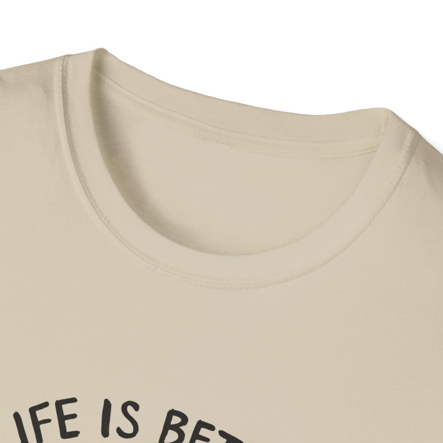 Unisex Softstyle T-Shirt, Life is Better with a Doodle, Funny Dog Shirt, Goldendoodle Tee