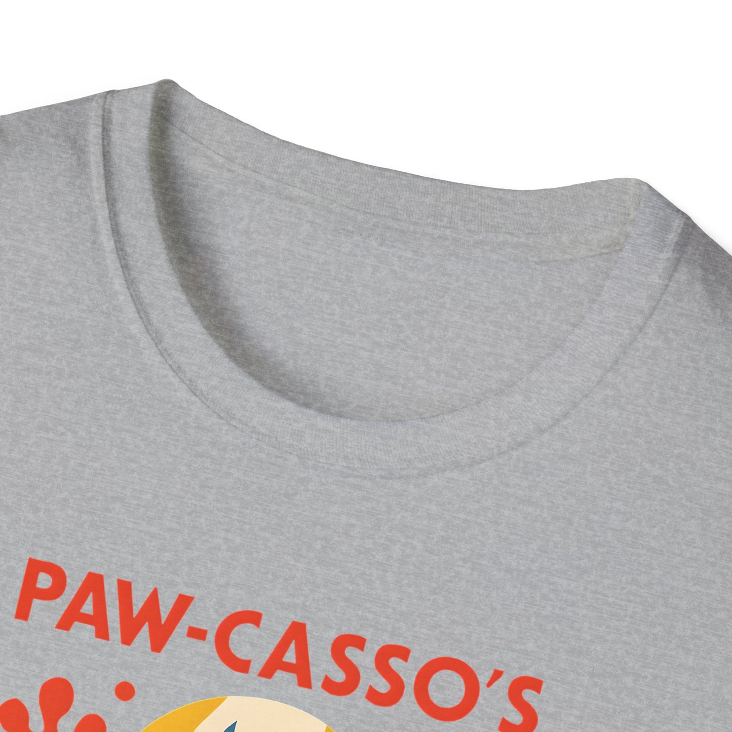 Whimsical Dog Art Unisex Softstyle T-Shirt, Pet Lover's Gift, Casual Wear, Art Enthusiast Apparel, Dog-themed Tee, Unique Birthday Gift