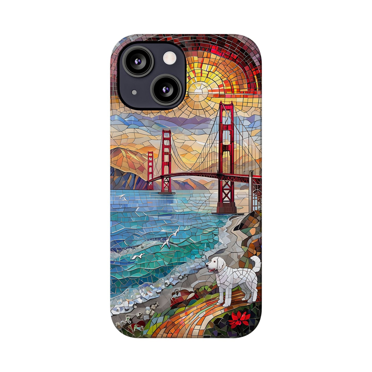 Mountain Landscape Slim Mobile Phone Cases, Phone Accessories, Doodle Dog Cell Phone Case