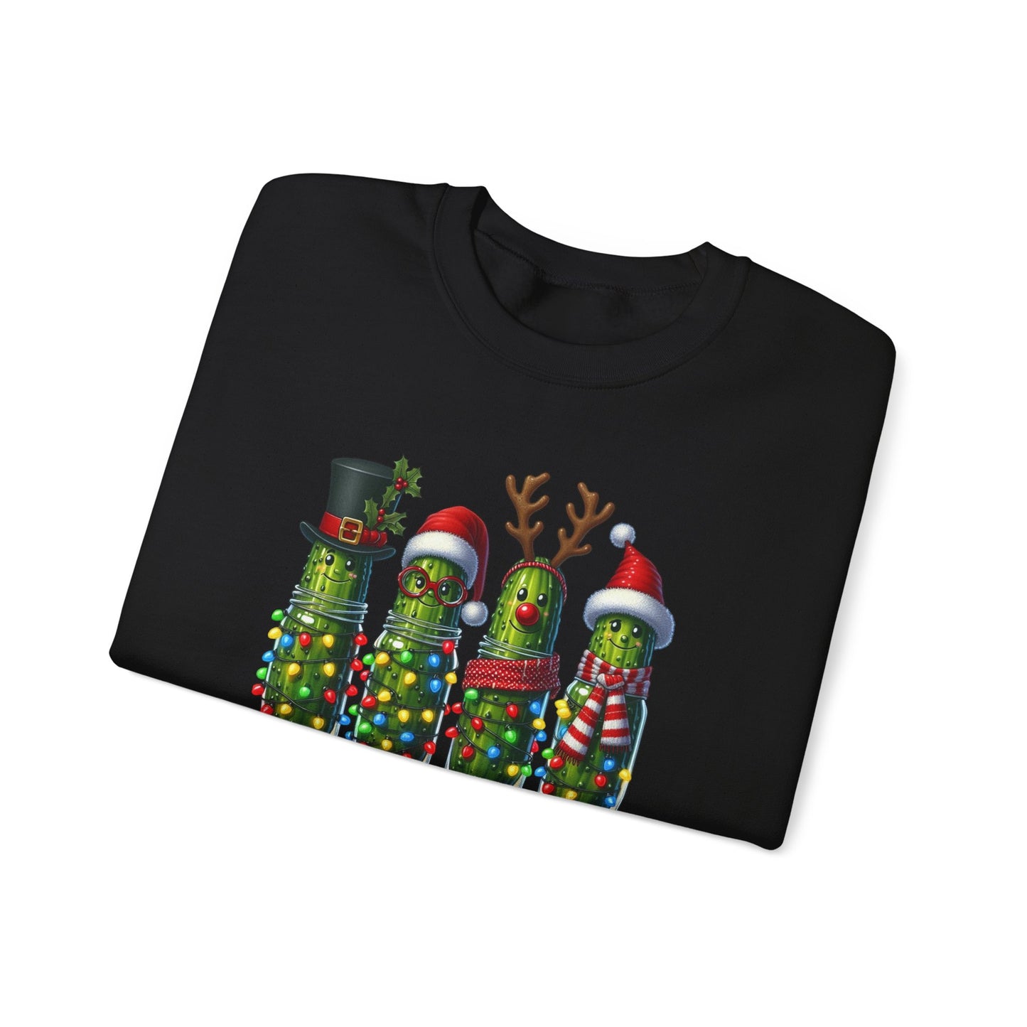 Pickle-Themed Sweatshirt: Merry Picklemas Crewneck for Holiday Cheer, Funny Gift for Pickle Lovers, Christmas Apparel