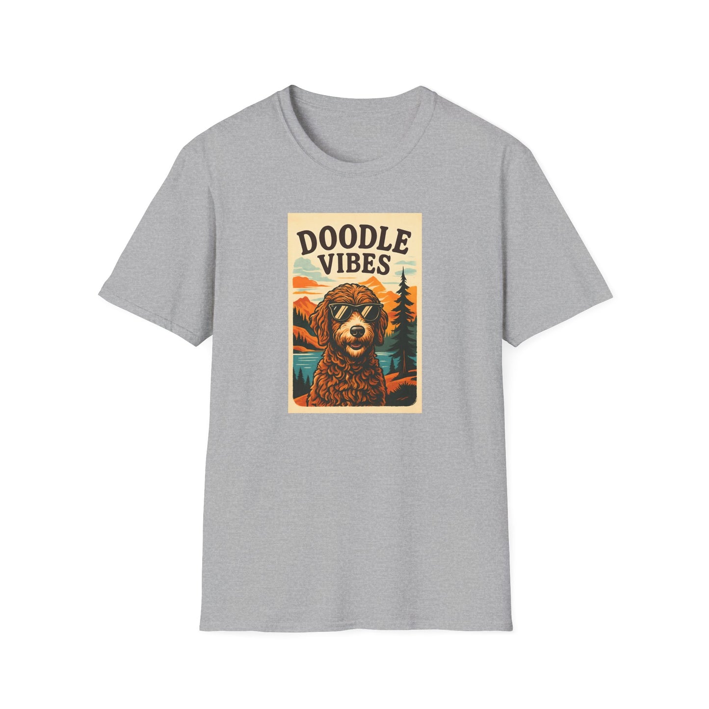 Doodle Vibes. Unisex T-Shirt, Funny Dog Tee, Gift for Pet Lovers, Casual Wear, Dog Enthusiast Shirt, Summer Fashion