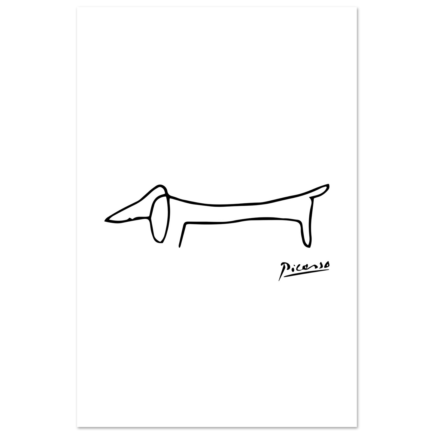 Pablo Picasso Dachshund Dog (Lump) Artwork Poster