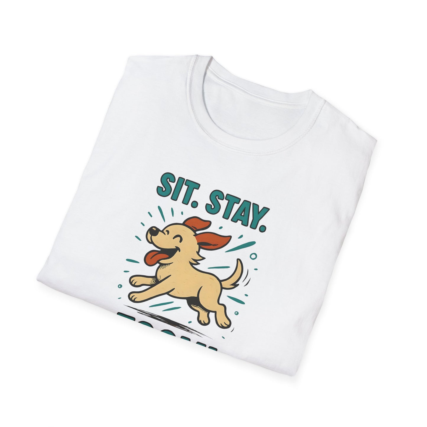 Sit. Stay. Zoom. Playful Doodle Dog Lover T-Shirt, Pet Gift, Funny Tee for Dog Owners, Gift for Moms