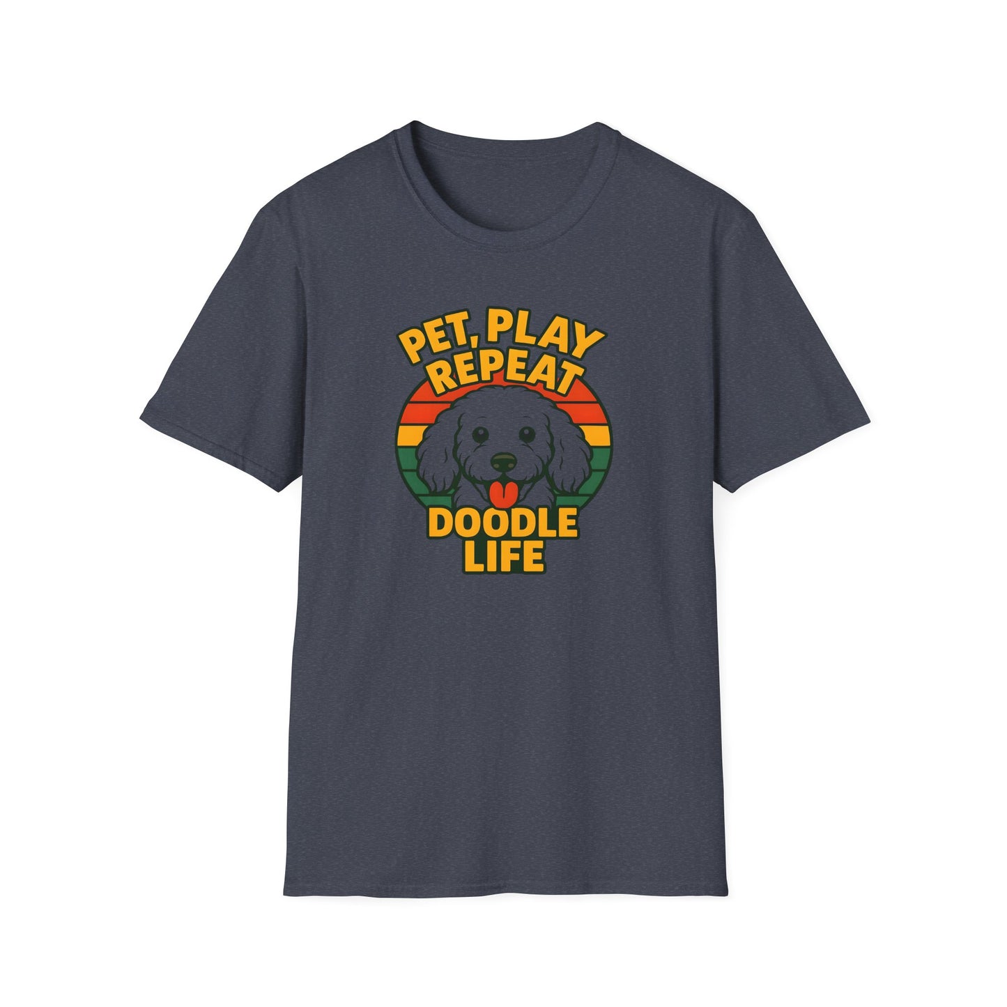 Pet. Play. Repeat. Doodle Life Pet Lover T-Shirt, Cute Dog Shirt, Pet Play Repeat Tee, Gift for Dog Owners, Animal Lover Apparel