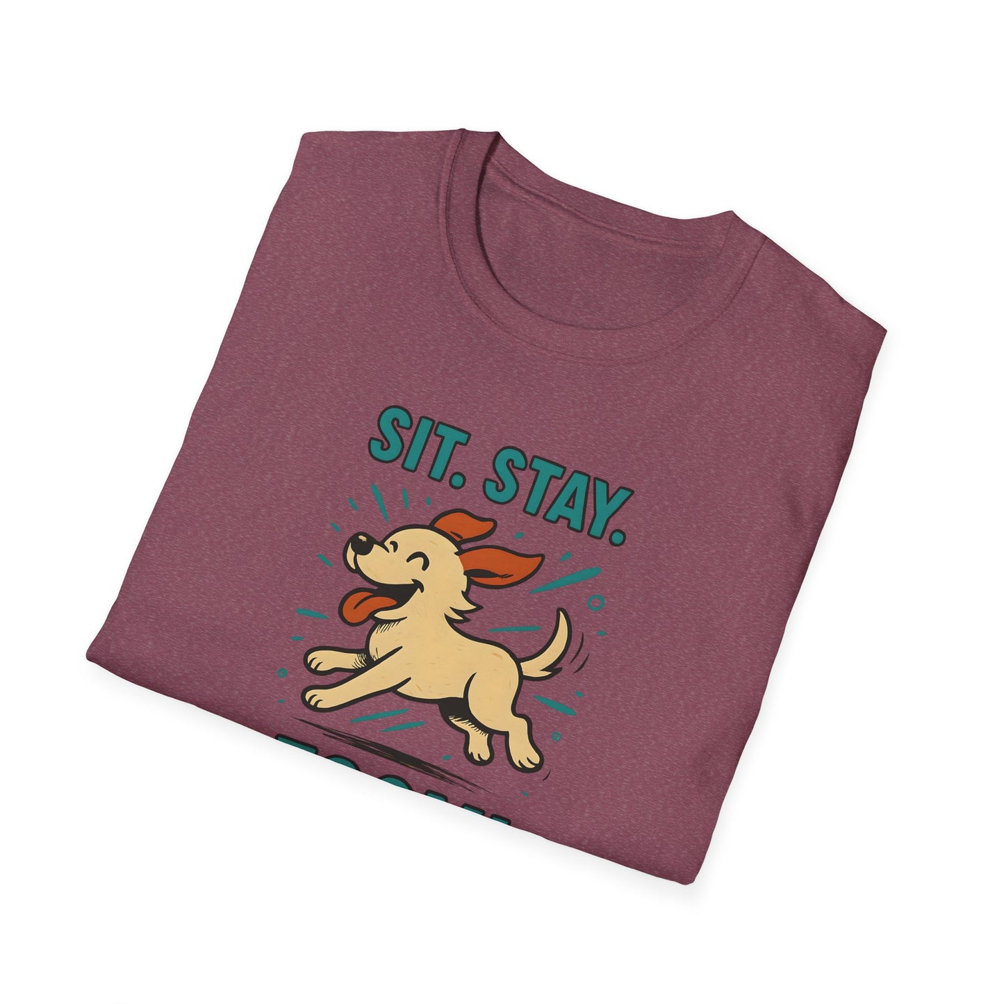 Sit. Stay. Zoom. Playful Doodle Dog Lover T-Shirt, Pet Gift, Funny Tee for Dog Owners, Gift for Moms