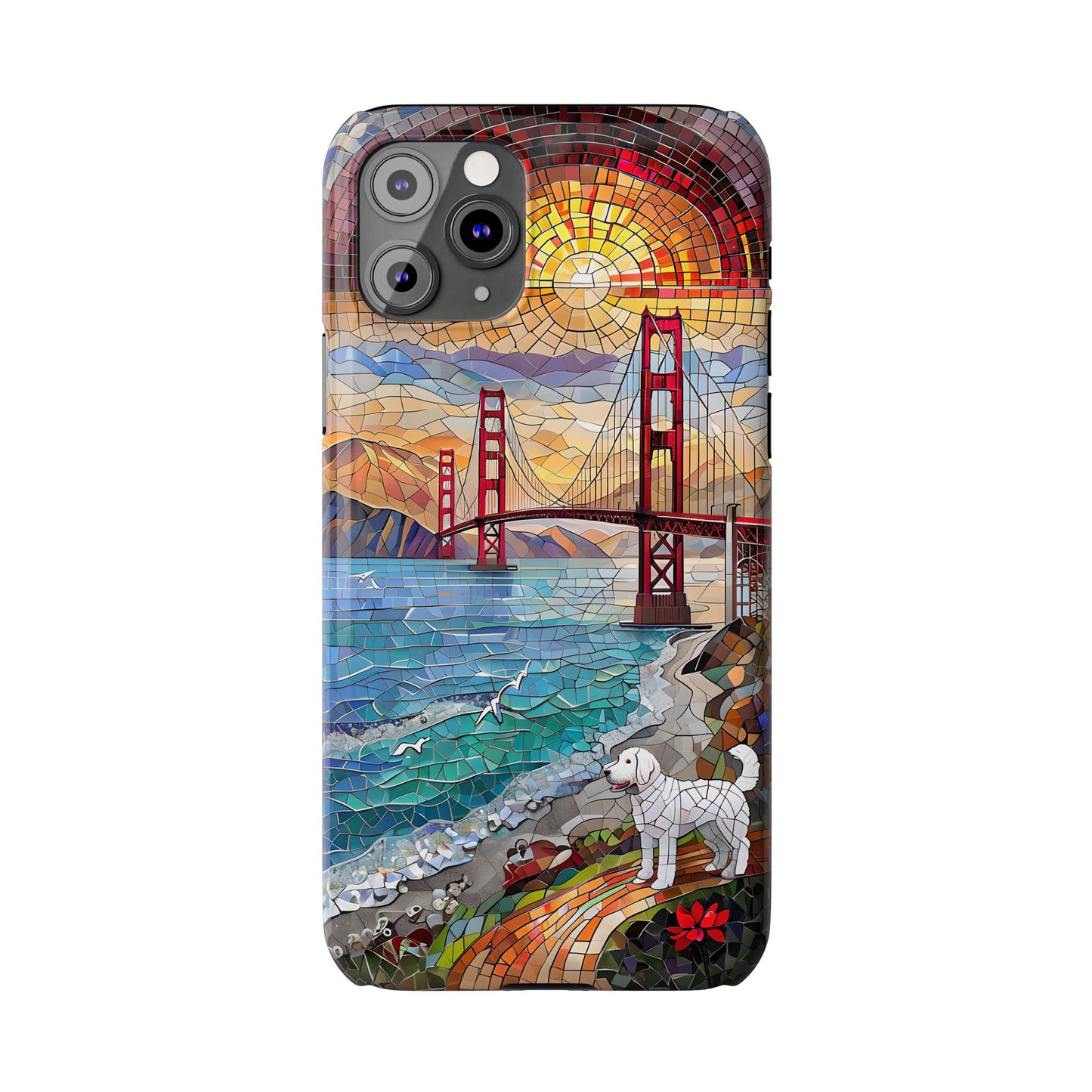 Mountain Landscape Slim Mobile Phone Cases, Phone Accessories, Doodle Dog Cell Phone Case