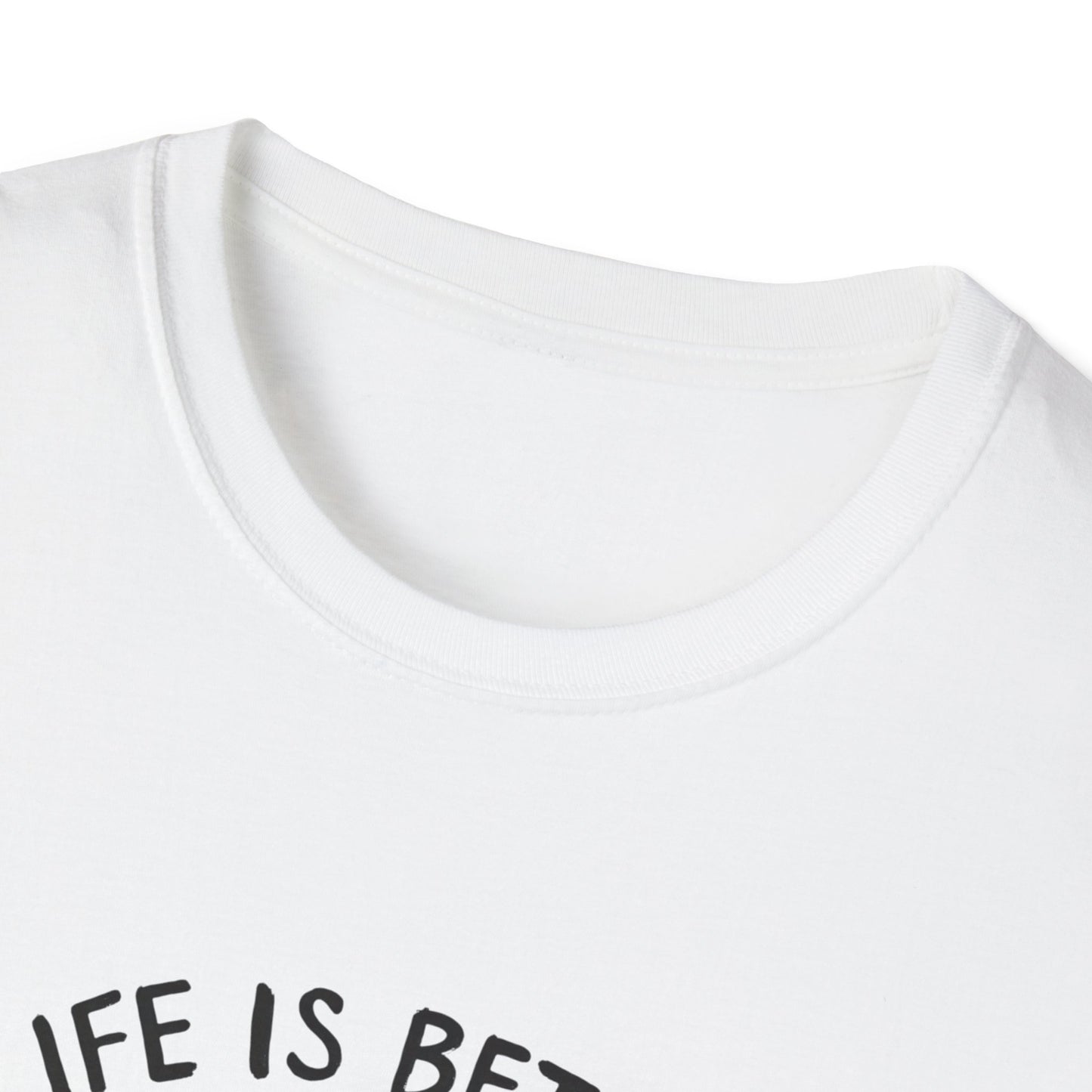 Unisex Softstyle T-Shirt, Life is Better with a Doodle, Funny Dog Shirt, Goldendoodle Tee