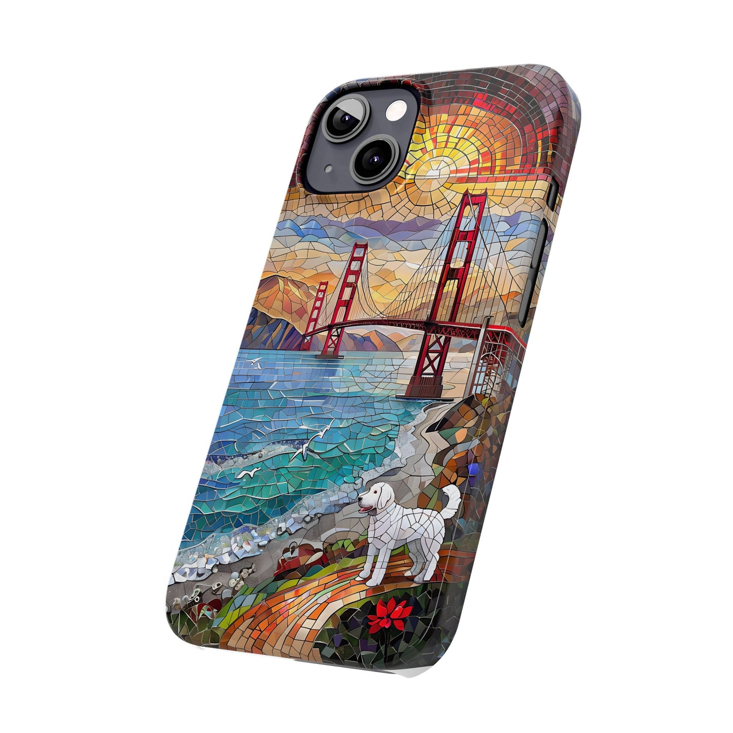 Mountain Landscape Slim Mobile Phone Cases, Phone Accessories, Doodle Dog Cell Phone Case
