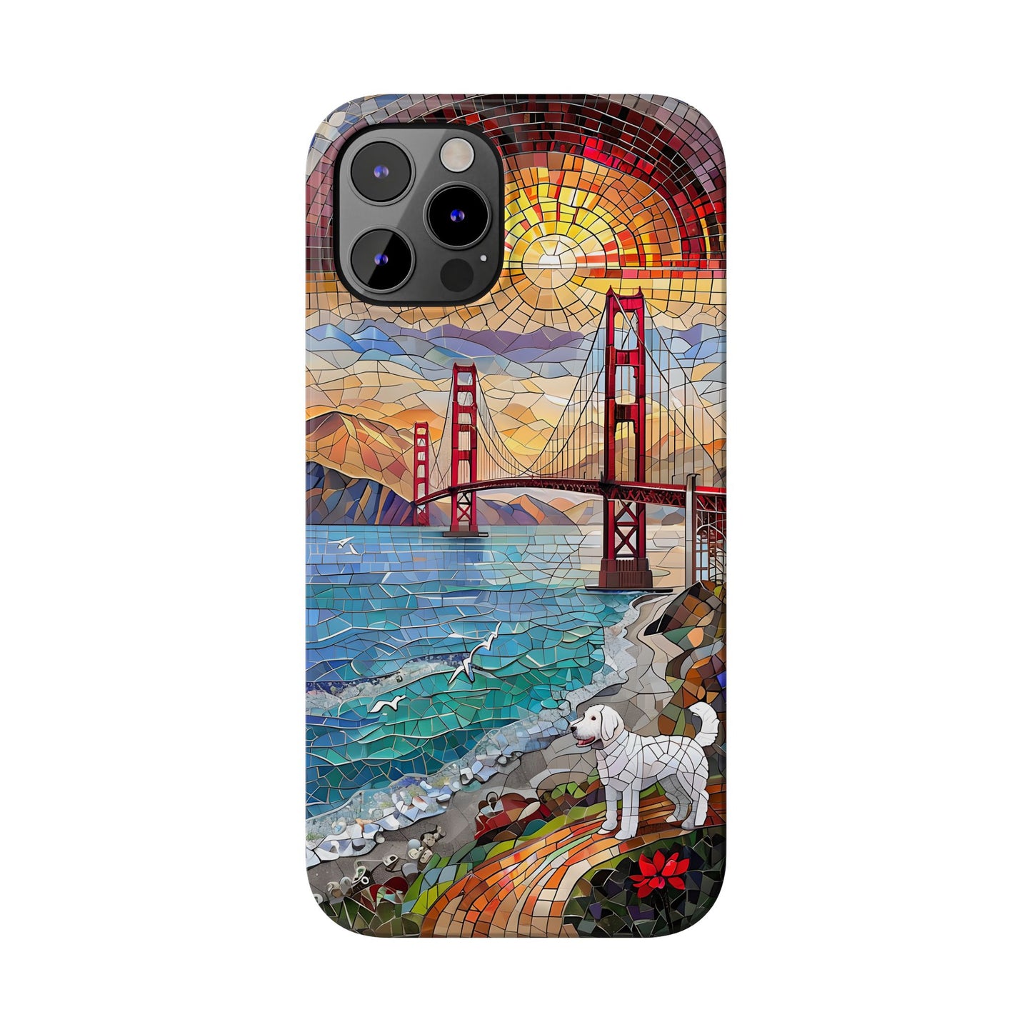 Mountain Landscape Slim Mobile Phone Cases, Phone Accessories, Doodle Dog Cell Phone Case