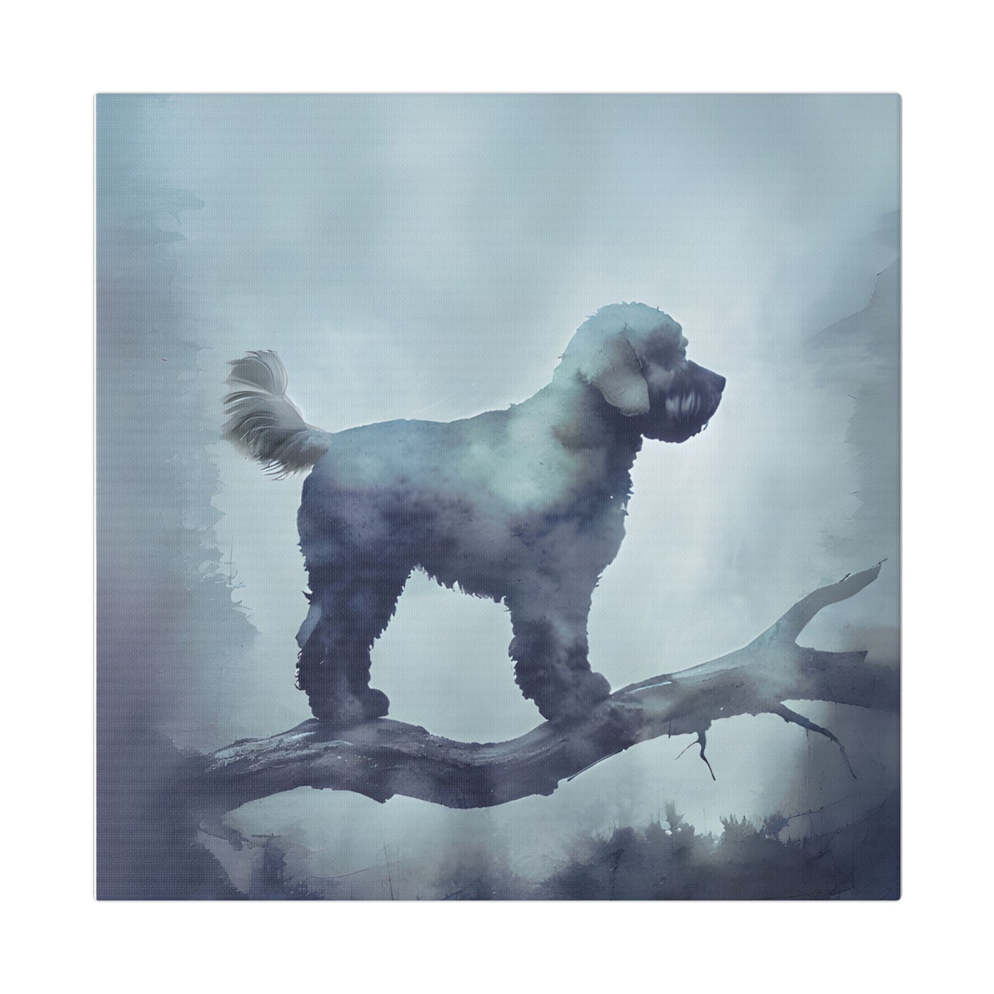 Elegant Dog Silhouette Canvas Art, Pet Lover Wall Decor, Home Decoration, Dog Owner Gift, Unique Animal Art, Gallery Wrap Print