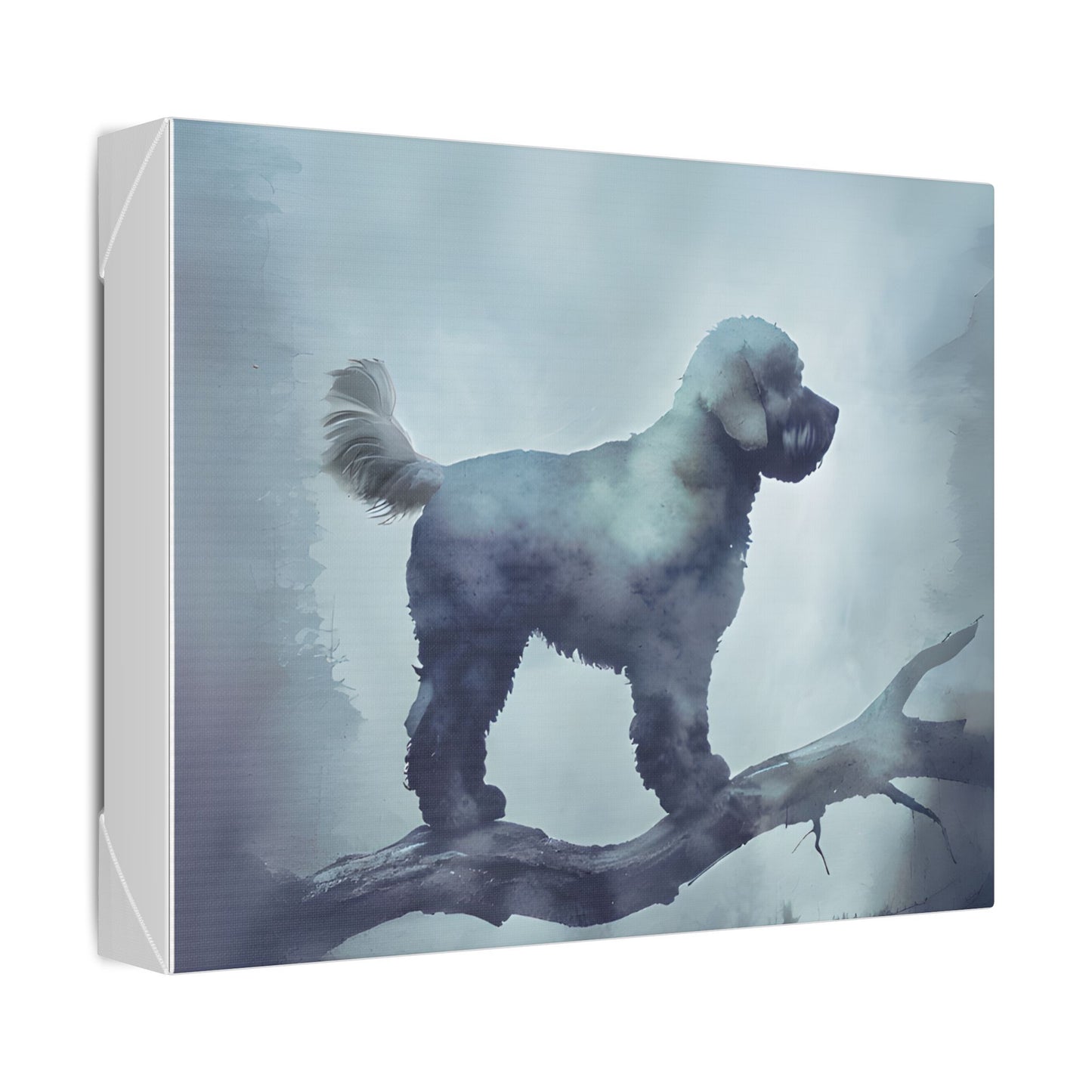 Elegant Dog Silhouette Canvas Art, Pet Lover Wall Decor, Home Decoration, Dog Owner Gift, Unique Animal Art, Gallery Wrap Print