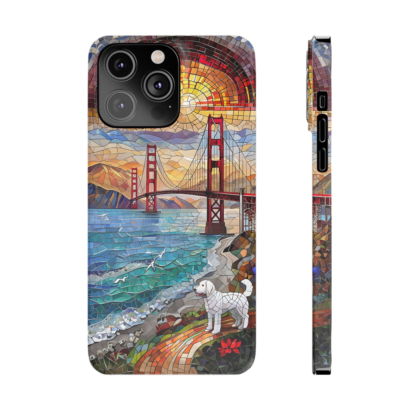 Mountain Landscape Slim Mobile Phone Cases, Phone Accessories, Doodle Dog Cell Phone Case