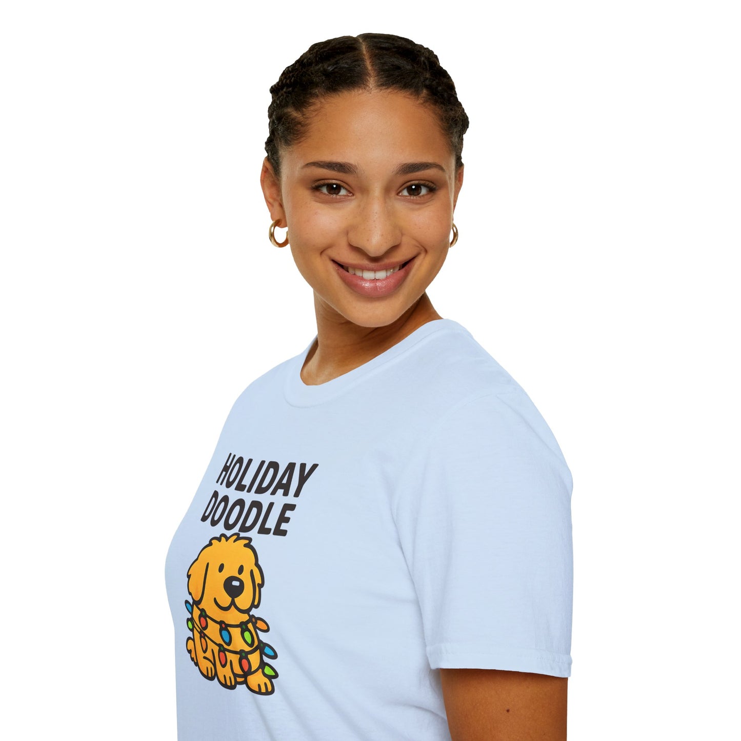 Holiday Doodle, Funny Christmas T-Shirt, Cute Dog Tee, Unisex Christmas Apparel, Pet Lover Gift, Fun Holiday Style
