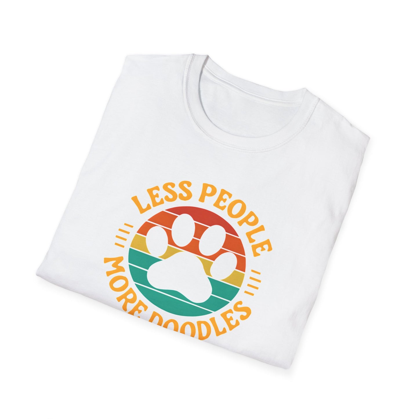 Less People More Doodles. Unisex T-Shirt, Casual Gift, Pet Lover Apparel, Art Lover T-Shirt, Fun Everyday Wear, Quirky Tee