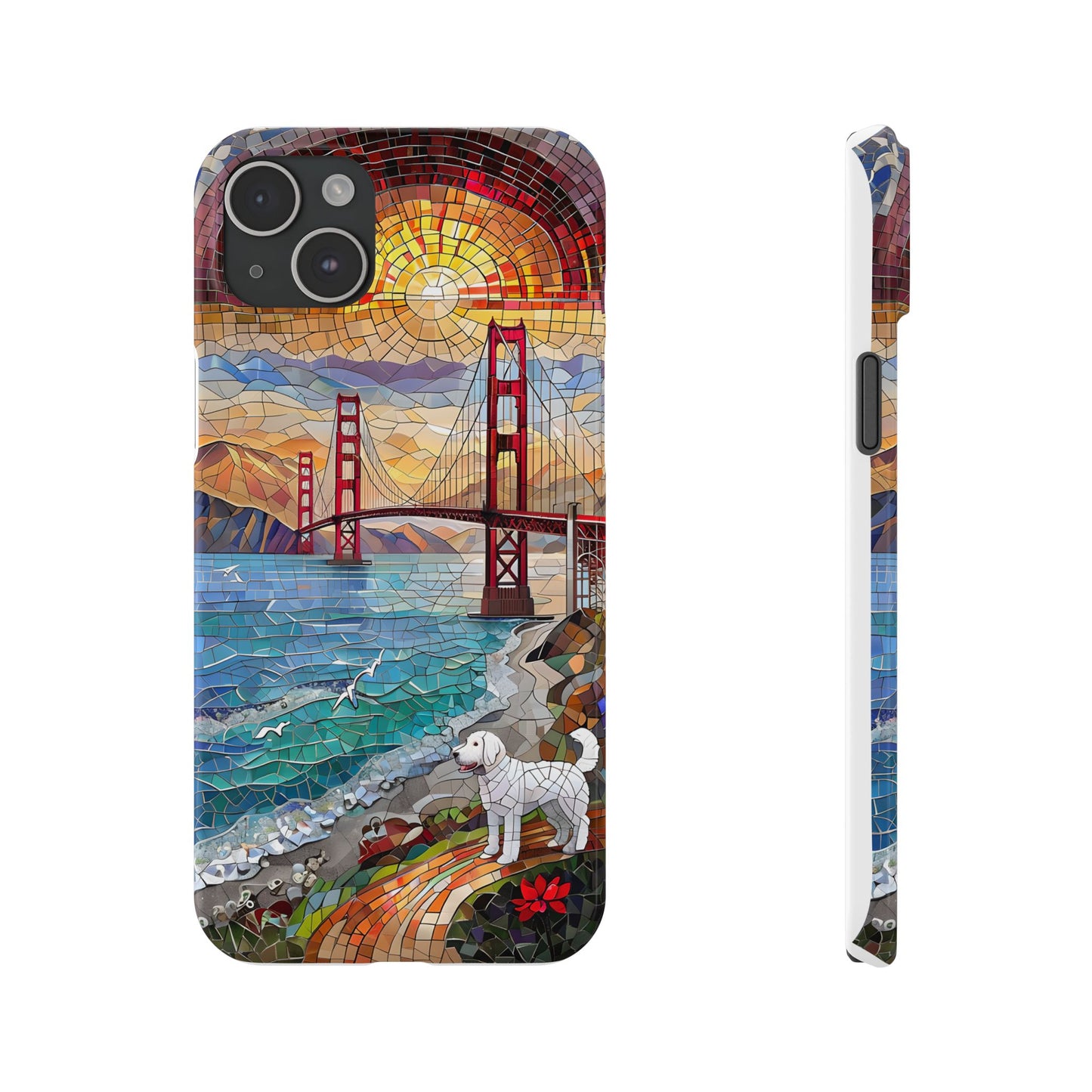 Mountain Landscape Slim Mobile Phone Cases, Phone Accessories, Doodle Dog Cell Phone Case