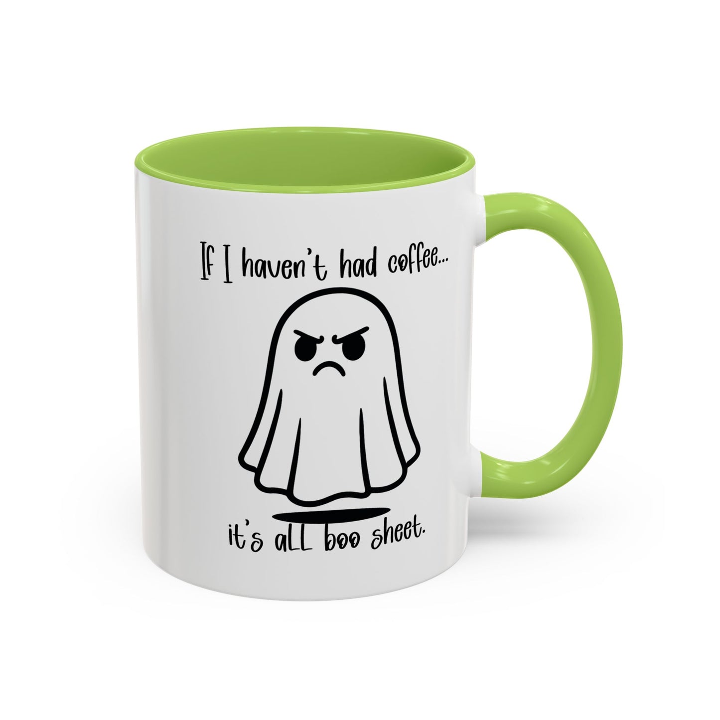 Funny Ghost Coffee Mug - A Morning Without Coffee is Boo Sheet, Funny Halloween Gift