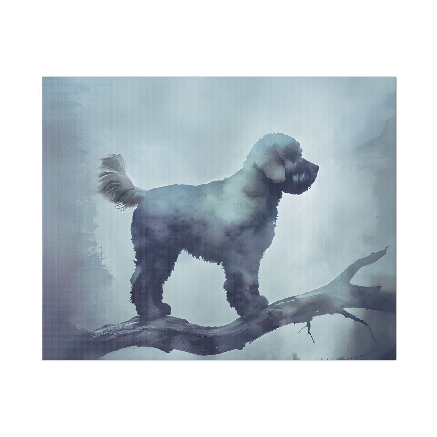 Elegant Dog Silhouette Canvas Art, Pet Lover Wall Decor, Home Decoration, Dog Owner Gift, Unique Animal Art, Gallery Wrap Print