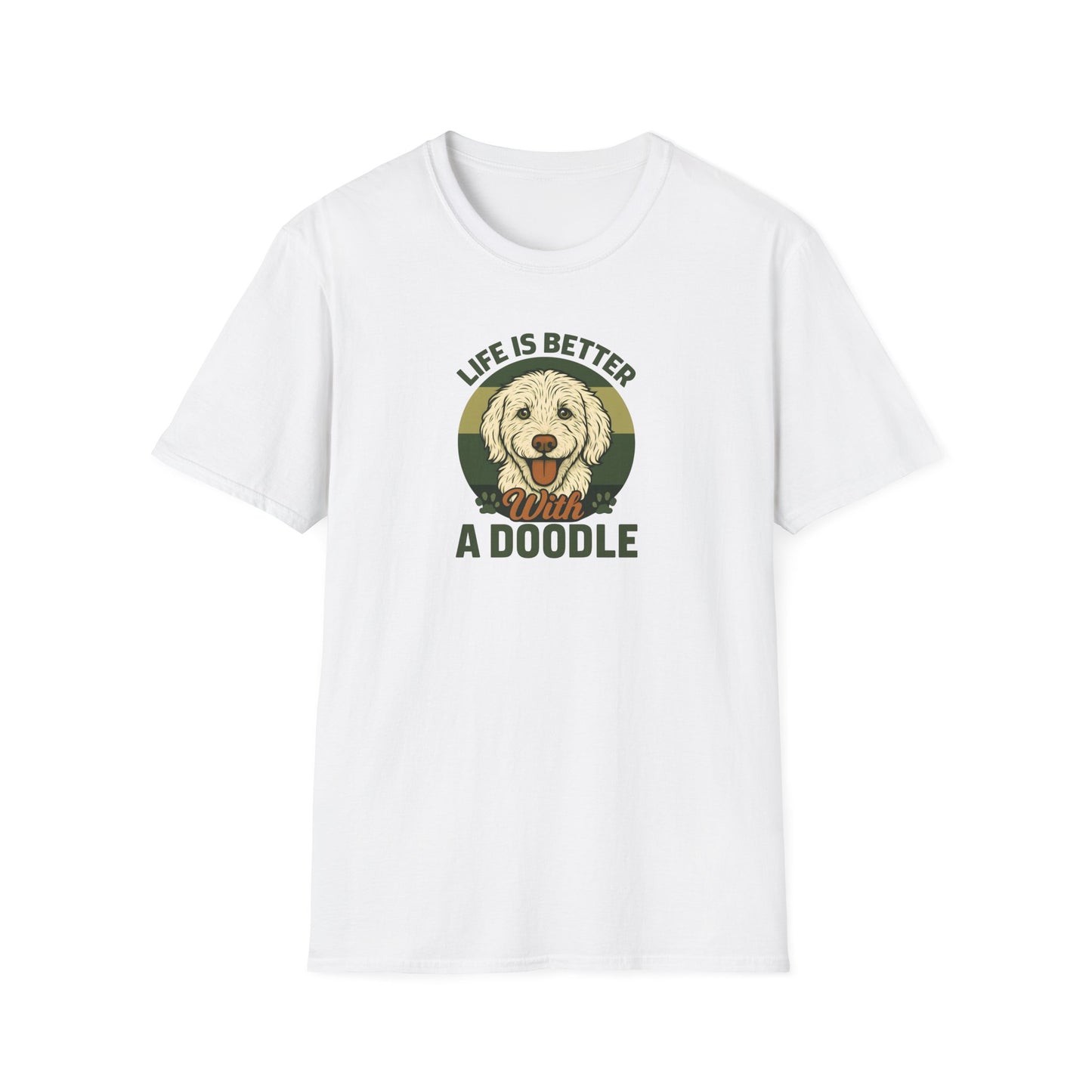 Life is Better with a Doodle, T-Shirt for Dog Lovers, Cute Pet Tee, Unisex Graphic Tee, Gift for Dog Parents, Animal Lovers Apparel