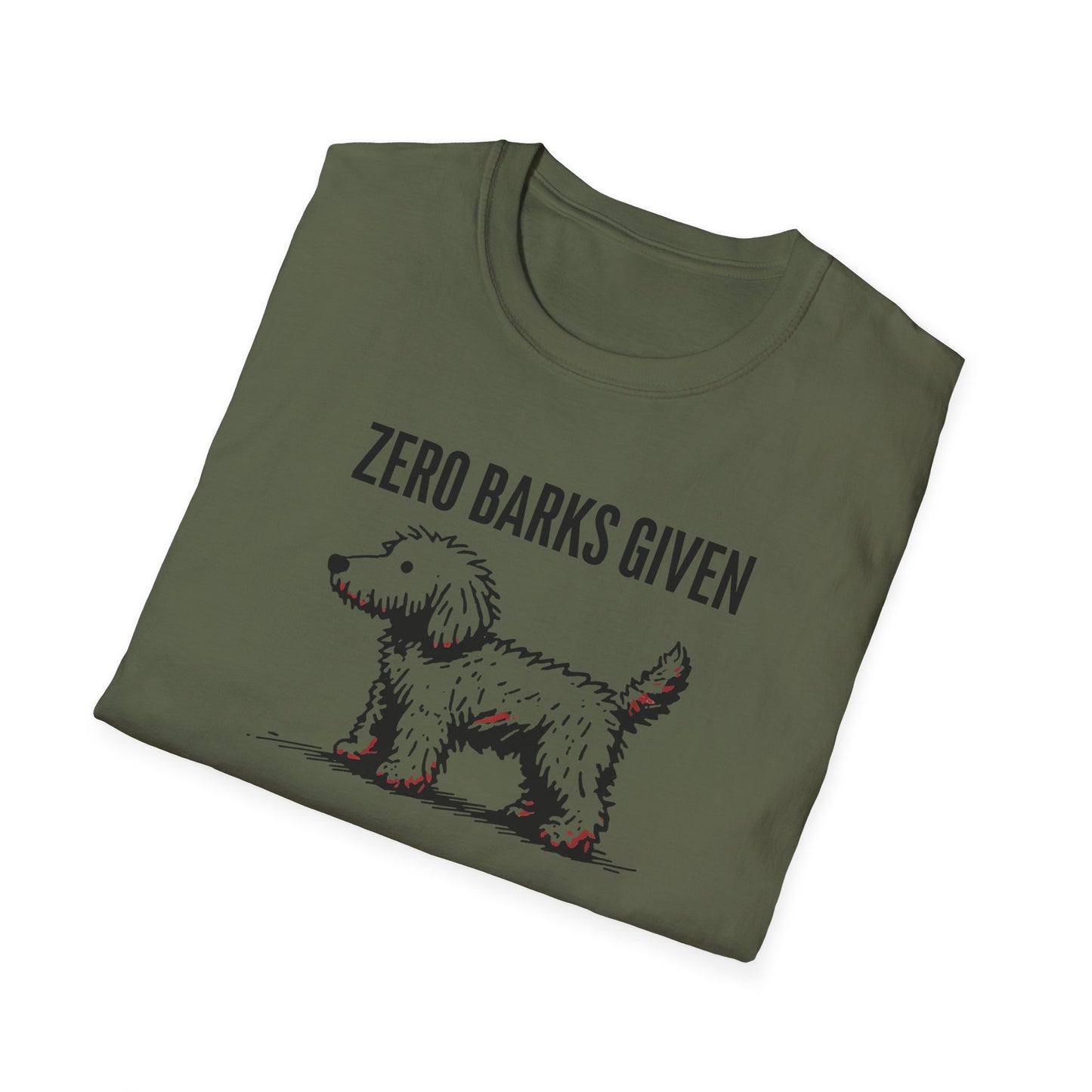 Funny Dog Lover T-Shirt: Zero Barks Given, Pet Owner Gift, Casual Wear, Animal Lover Top, Gift for Dog Moms