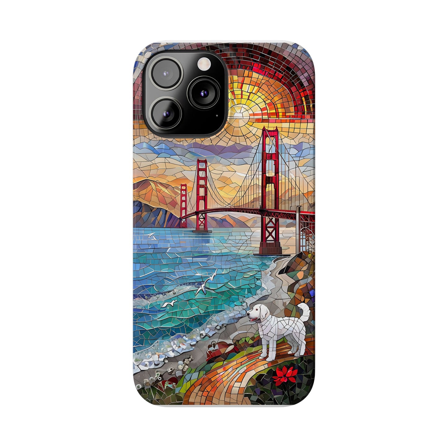 Mountain Landscape Slim Mobile Phone Cases, Phone Accessories, Doodle Dog Cell Phone Case
